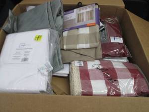 lot 221 image: Box of Assorted Curtains...