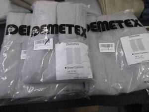 lot 226 image: 3- Demetrex Sheer Curtain Panel Pai...