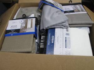 lot 235 image: Box of Assorted Curtains...