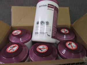 lot 251 image: Case of 6 -70ct Canisters Sani-Clot...