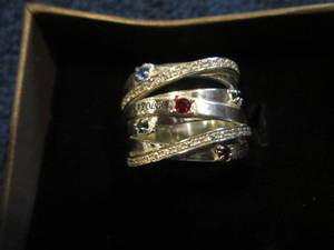 lot 8 image: Sterling Silver CZ Personalized Nam...