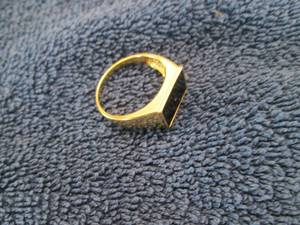 lot 46 image: Mens 18K Gold Over Sterling Silver...