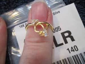 lot 48 image: Lot of 4 Rings with missing stones,...