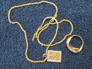 lot 52 image: 18K Gold Over Sterling Silver Two-T...