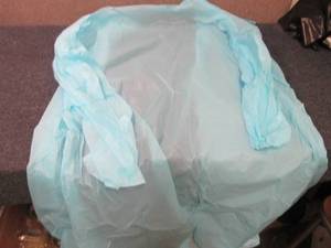 lot 279 image: Case of 120 Blue Disposable Waterpr...