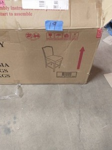 lot 19 image: NOBLE HOUSE  Markson 30 in. Beige Studded Bar Stool (Set of 2) NOT ASSEMBLED SEE PICTURES