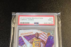 lot 2 image: 2018-19 Panini Revolution LeBron James PSA 9