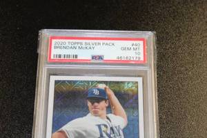 lot 8 image: 2020 Topps Silver Pack Brendan McKay Rookie Card PSA 10