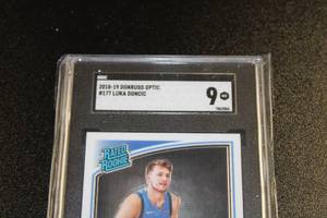 lot 13 image: 2018-19 Donruss Optic Luka Doncic Rated Rookie SGC 9
