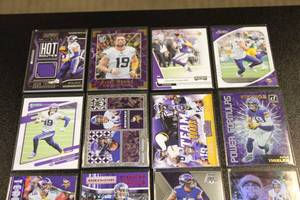 lot 45 image: Minnesota Vikings Adam Thielen Football Card Lot  16 Different Cards