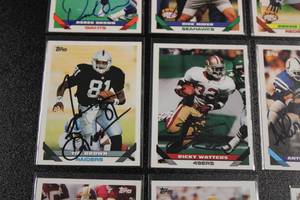 lot 48 image: 1993 Topps Football Card In Person Autograph Lot  11 Different Cards