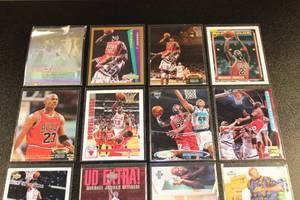 lot 49 image: Chicago Bulls Michael Jordan Basketball Card Lot  16 Different Cards