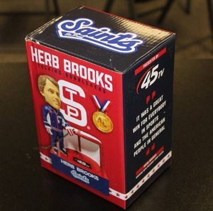 lot 83 image: St. Paul Saints USA Hockey Herb Brooks SGA Talking Bobblehead