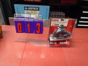 lot 13 image: New CraftsmanPorter Cable 20 volt bolt on drill accesory. 3 38 trim saw. As shown.