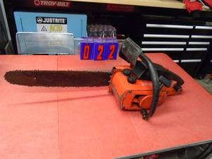 lot 22 image: CraftsmanHome lite gas chainsaw. Tested & works. As shown.