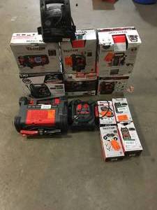 lot 20 image: Lot with assorted Vector battery charger, jump starter and more customer returns see pic