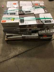 lot 36 image: Pallets of Mix Flooring Include Peel and Stick Vinyl Tile and more  Diferents Styles and Conditions