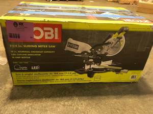 lot 10 image: 7-14 in. Compound Sliding Miter Saw by RYOBI in good conditions