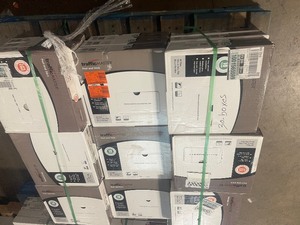 lot 47 image: Pallet with 30 cases TrafficMaster Bodden Bay 12 in. x 12 in. Grey Peel and Stick Vinyl Tile (30 sq. ft.  case)