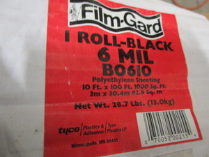lot 43 image: Black Plastic Roll