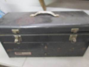 lot 117 image: montgomery ward tool box with 2 dr...