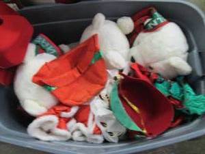 lot 128 image: tote of christmas bears ...