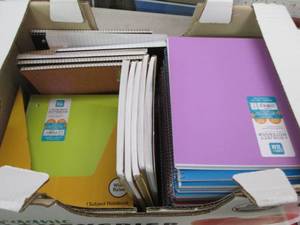 lot 151 image: box full of 1 subject note books ...