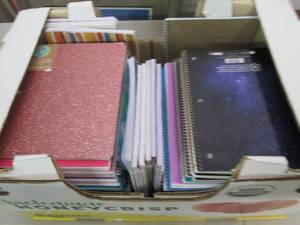 lot 152 image: box full of 1 subject note books ...