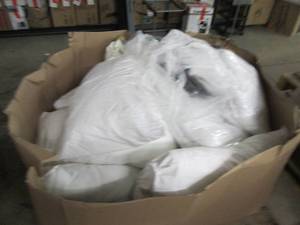 lot 163 image: pallet of curtains , pillows , matt...