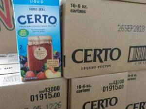 2 - 16 - 6 oz ctns Certo Liquid Pec...
