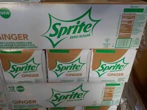 4 - 12 packs Sprite Ginger Zero Sug...