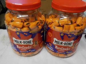 2 - 40 oz Jars Milk Bone Maro Dog S...
