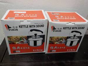 2 YIKIN Stainless Kettles with Soun...
