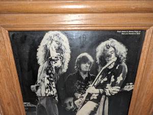 1975 Framed Photo of Paul Jones & Jimmy Page