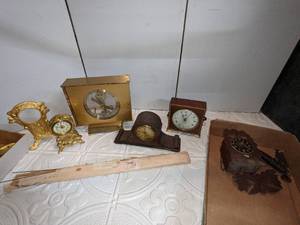 Lot of Collectible Clocks & Parts for Repair