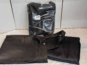 Pair of Black Grommet Top Curtains