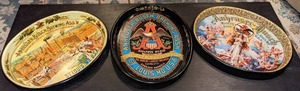 New Old Stock Set of 3 Anheuser-Busch Oval Serving Trays