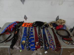 lot 61 image: Belts, Ties & A Mixture Of Bandanas