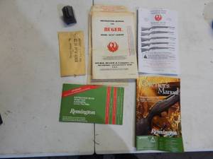 lot 74 image: Ruger & Remington Owners Manuals