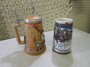 lot 54 image: (BSB) Budweiser Beer Stein and Avon...