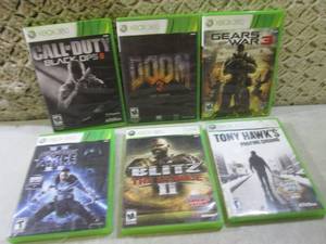 lot 112 image: (EC1) 6 XBox 360 Games...