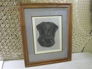 lot 117 image: (RMC) Framed G. Hartmann Labrador ...