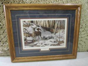 lot 118 image: (RMC) Framed Jim Hansel River Bott...