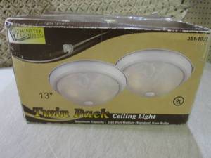 lot 122 image: (D-2) Twin Pack 13 Ceiling Lights...