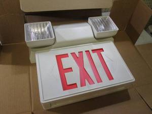 lot 168 image: (D-4) Light Up Exit Sign with Secur...