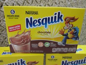 lot 225 image: (B-3) 6 Boxes Nesquick Chocolate Mi...