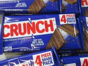 lot 241 image: (B-1) 18 Crunch 4pc Share Pack Cand...