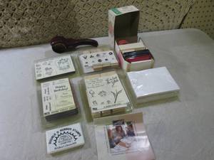 lot 279 image: (D-3) Assorted Rubber Stamps and Ac...