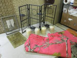 lot 287 image: (D-3) 2 Real Tree Curtains, Candle ...