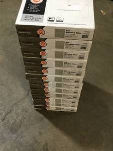 Lot of 12 boxes TRaffic Master Ash Blended Slate 12 in. x 12 in. Peel and Stick Vinyl Tile (30 sq. ft.  case) not used see pictures